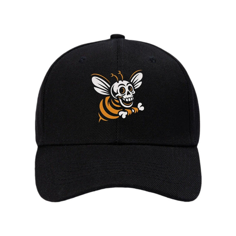 High Quality White Hornet Embroidered Baseball Cap Custom Fashion Cartoon Outdoor Sun Hat