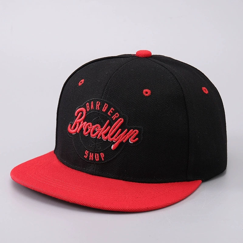 High Quality 3D Embroidery Letter Logo Snapback Cap Fashion Contrast Color Flat Brim Hat