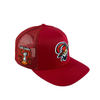 Wholesale Red 5 Panel Mesh Trucker Cap High Quality Embroidered Fashion Trendy Sports Baseball Hat