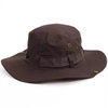 Black Cotton Twill Washed Bucket Hat Custom Contrast Color Outdoor Summer Mountaineering Fishing Hats