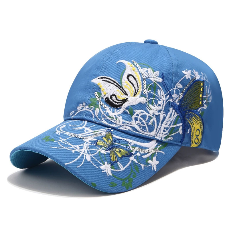 Custom Embroidery Stylish Flower Women's Baseball Cap Hot Sale Outdoor Sports Casual Sun Hat