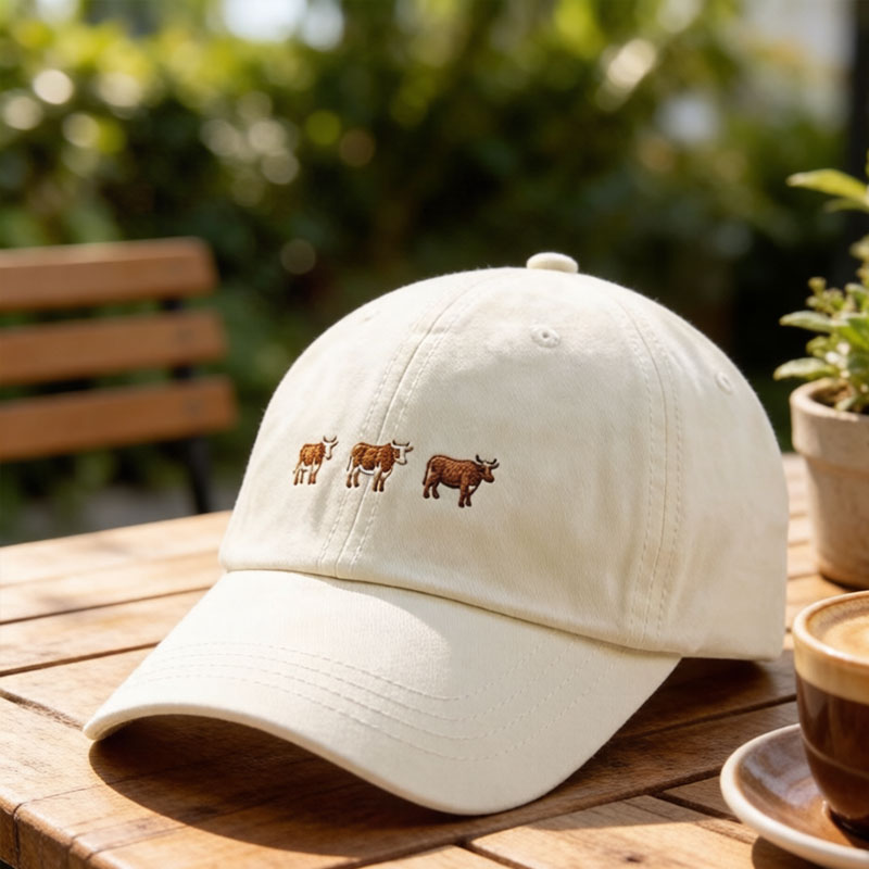 Fashion Cotton Golf Baseball Cap Custom Animal Embroidery Unisex Adjustable Outdoor Hat