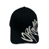 Brand Custom 6 Panel Embroidery Black Baseball Cap Men Street Skateboard Sports Dad Hat
