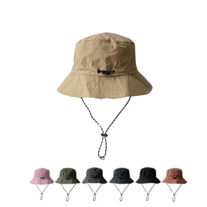 Custom Adjustable Nylon Quick-Dry Bucket Hat Plain Outdoor Hiking Fisherman Caps