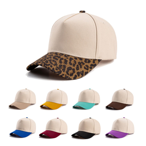 Wholesale 5 Panel Cotton White Baseball Cap Stylish Contrast Color Unisex Hat Gorras
