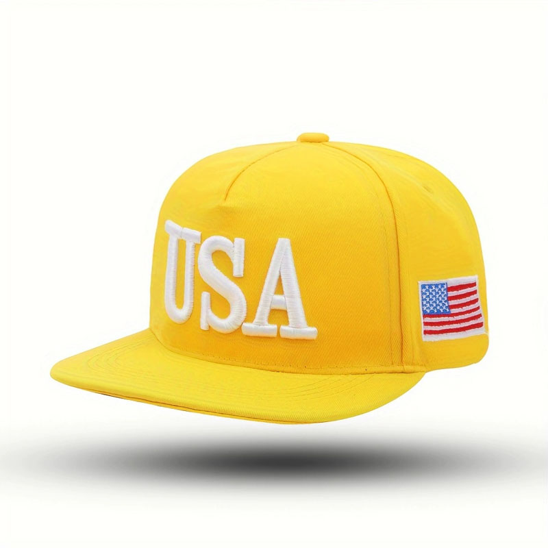 Wholesale Custom USA Embroidery Cotton Snapback Caps Fashion Plain Golf Sports Flat Brim Hats