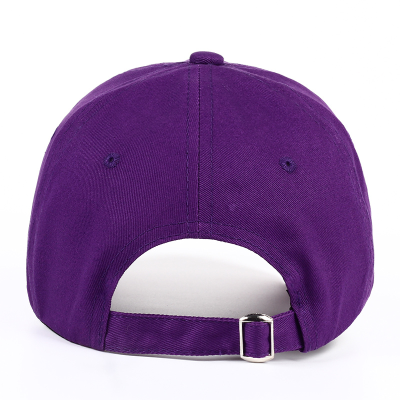 Promotional Purple Simple Embroidered Fashion Leisure Baseball Cap Custom Logo Adjustable Hat