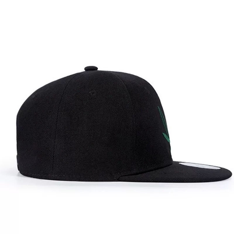Custom 3D Embroidered Plant Leisure Snapback Cap Trendy Hip Hop Sports Flat Brim Hat Cap