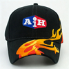 High Quality New Fashion 6 Panel Baseball Cap Custom Fire Embroidery Outdoor Racing Hat