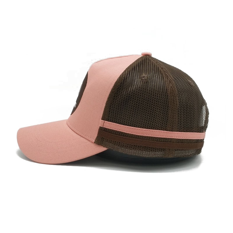 New Deign Custom Cotton Baseball Cap 5 Panel Summer Breathable Trucker Hat with Camo Digital Fabric