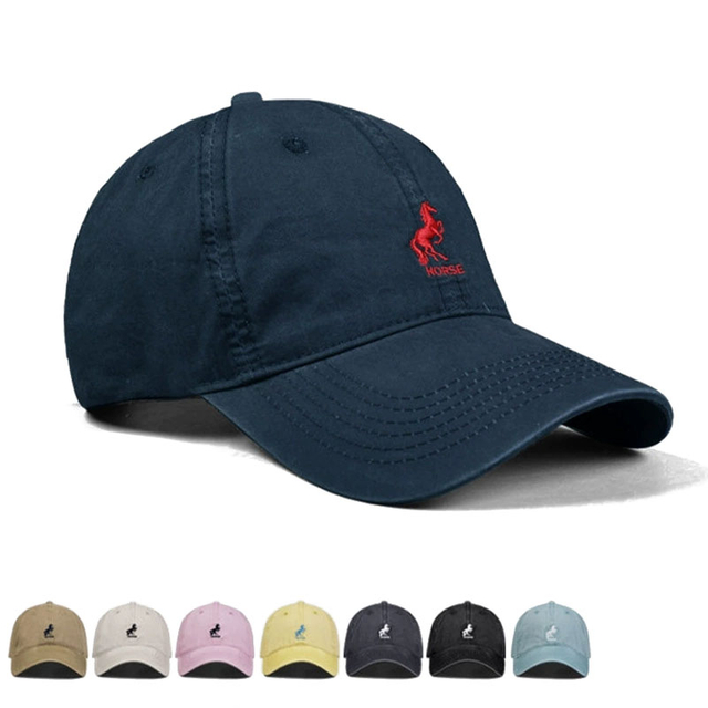 China Custom Embroidery Animal Khaki Baseball Cap Fashion Leisure Sport Simple Hat with Sandwich