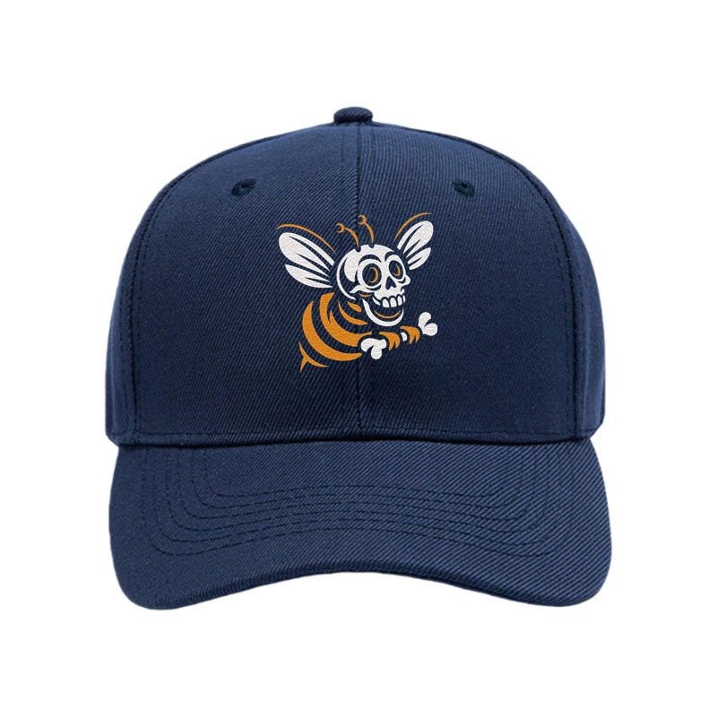 High Quality White Hornet Embroidered Baseball Cap Custom Fashion Cartoon Outdoor Sun Hat