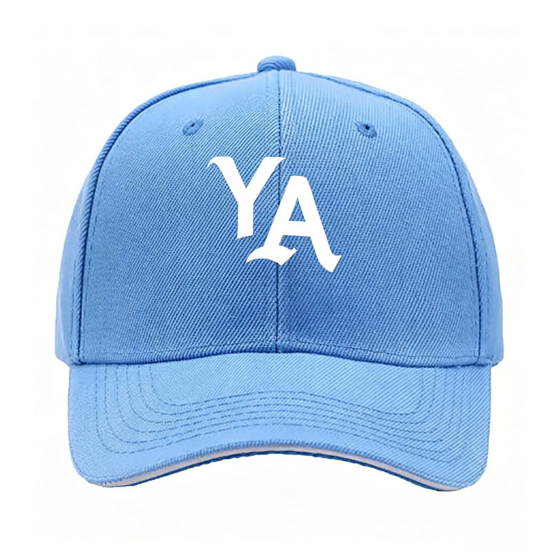 High Quality Blue Heavy Brushed Cotton Baseball Cap Custom Embroidery Logo Promotional Team Caps Plain Trend Dad Hat