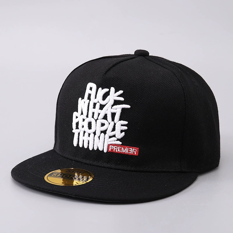 High Quality 3D Embroidery Letter Logo Snapback Cap Fashion Contrast Color Flat Brim Hat