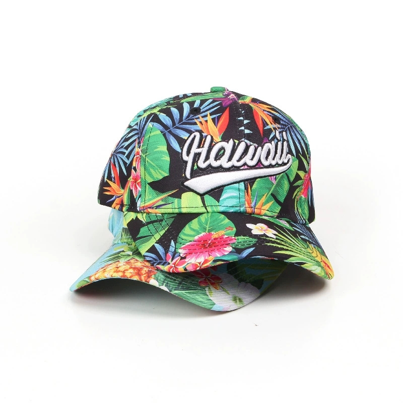 New Custom Summer Cotton Hawaii Beach Hat Promotional Fashion Leisure Outdoor Sport Baseball Cap