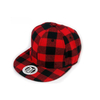 Wholesale Red Checks Brushed Wool 6 Panel Snapback Cap Custom High Quality Classic Vintage Comfortable Flat Brim Hat