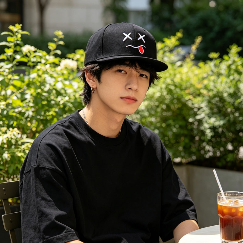 Custom Funny Embroidery Youth Street Snapback Cap Fashion Trend Hip Hop Flat Brim Hat