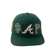 Factory Price Green 5 Panel Unstructured Snapback Cap Custom Embroidery Fashion Fitted Flat Brim Hat