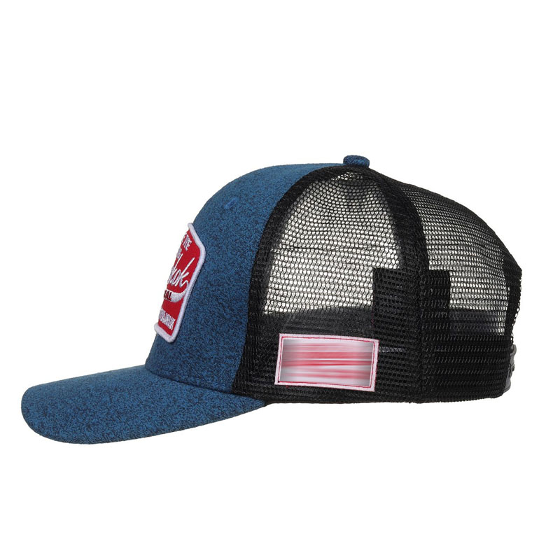 New Customized Blue Texture Mesh Trucker Cap Embroidery Patch Summer Outdoor Baseball Hat