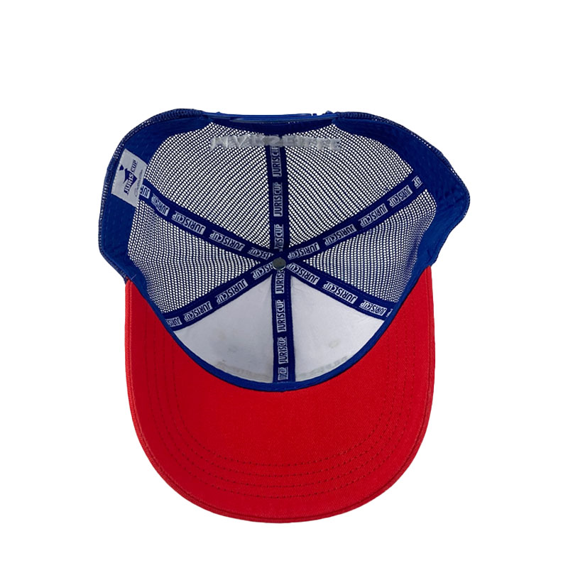 Custom Fashion Contrast Embroidery Trucker Hat Summer Breathable Mesh Baseball Cap for Outdoor Sports Racing