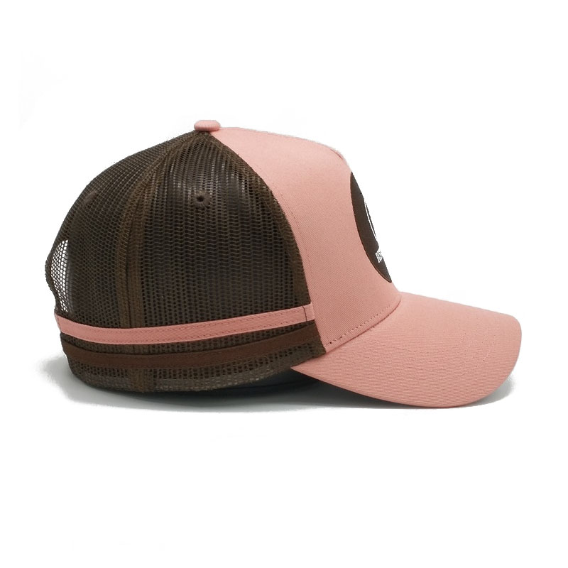 New Deign Custom Cotton Baseball Cap 5 Panel Summer Breathable Trucker Hat with Camo Digital Fabric