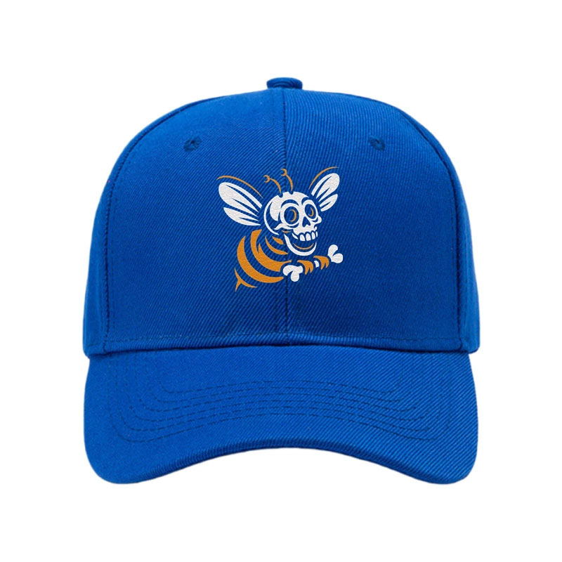 High Quality White Hornet Embroidered Baseball Cap Custom Fashion Cartoon Outdoor Sun Hat