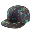 Custom Printed Plant Pattern Polyester Snapback Cap Fashion Hip Hop Summer Flat Brim Hat