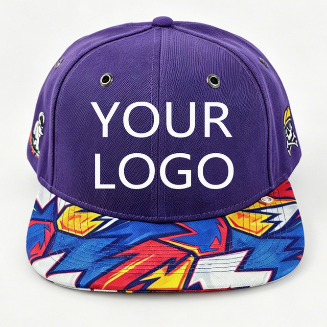 Custom Logo Embroidered Printing Snapback Hat Fashion Colorful Hip Hop Sports Baseball Caps