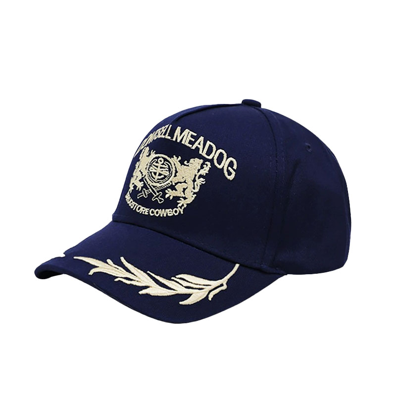 Wholesale Golden Wheat Ear Embroidery Baseball Cap Vintage Street Leisure Breathable Sports Hat for Men
