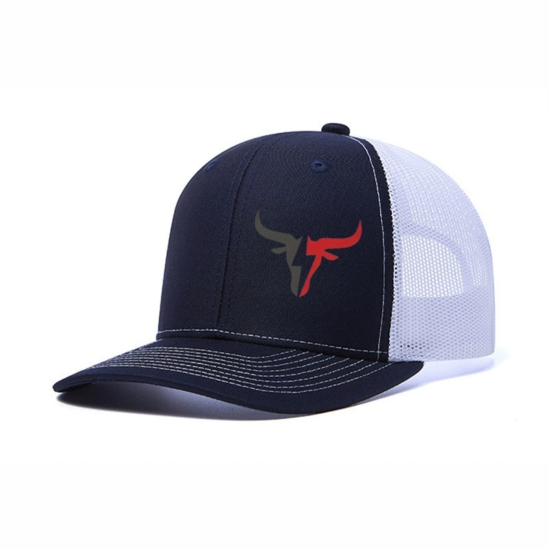 Custom Fashion Simple Designed Mesh Trucker Cap Two Color Curved Brim Fishing Hat