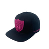 Wholesale Low Price 6 Panel Black Snapback Cap Factory Custom Embroidery Flat Brim Hat