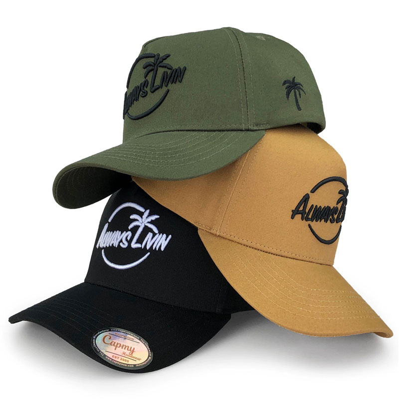 Custom Animal Embroidery Green Baseball Cap Fashion Vintage Outdoor Sport Hat for Unisex