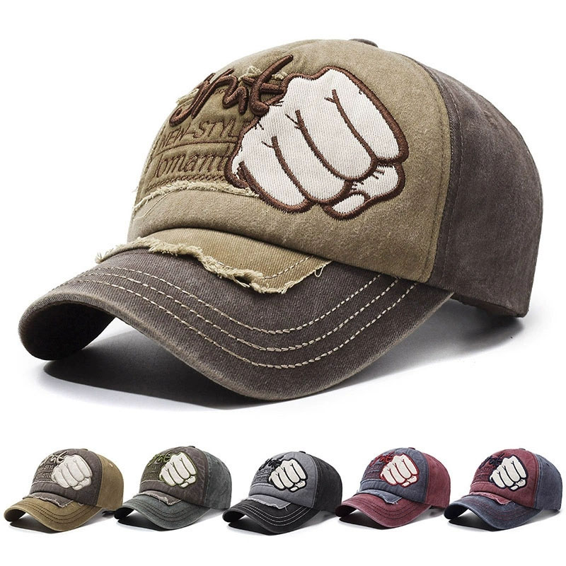 New Popular Wash Denim Baseball Cap Hat Custom Embroidery Patch Fashion Sports Adults Caps