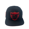 High Quality Black Embroidery Snapback Cap Custom Logo Fashion Trend Hip Hop Hat