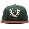 Custom Green Embroidery Simple Fashion Snapback Hat Contrast Design Outdoor Camp Baseball Cap