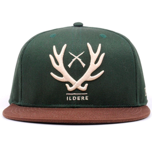 Custom Green Embroidery Simple Fashion Snapback Hat Contrast Design Outdoor Camp Baseball Cap