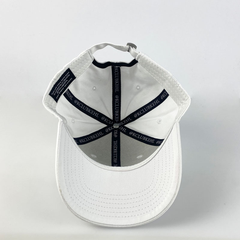 Popular White Embroidery Letter 6 Panel Baseball Cap Custom Color Casual Travel Golf Hat