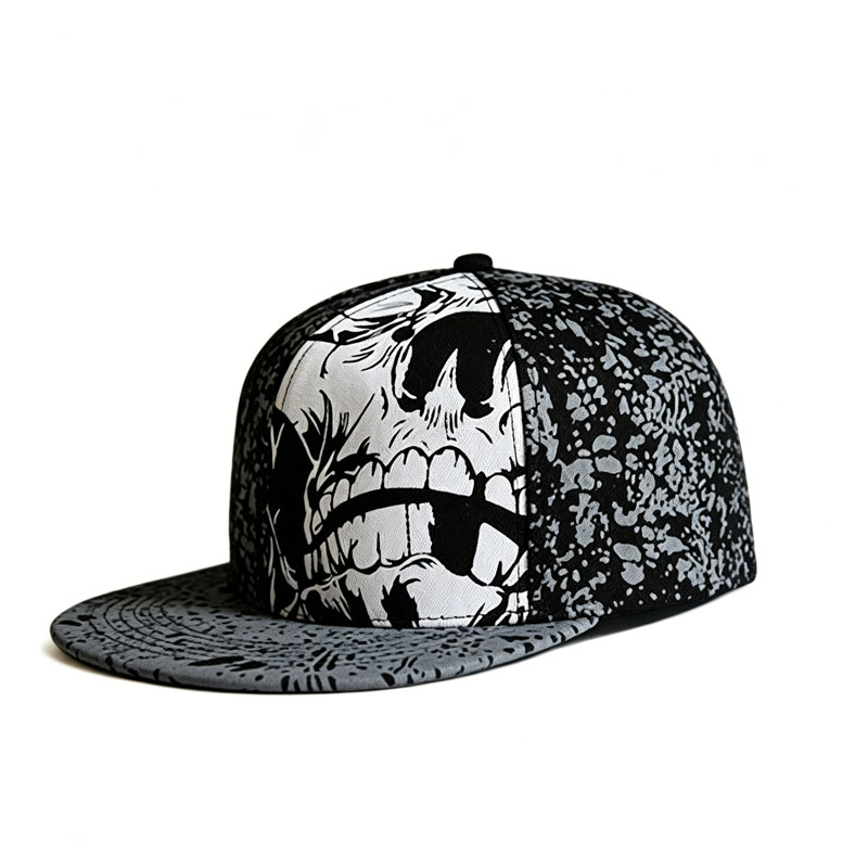 Custom Printing 6 Panel Black Snapback Cap Premium Flexible Fitted Fashion Hip Hop Street Hat