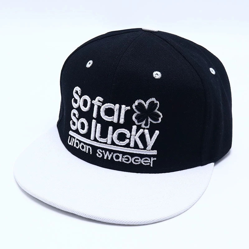 Wholesale Custom Embroidered & Printed Logo Snapback Cap Promotional Street Trend Flat Brim Hat