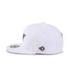 Custom Embroidery White 5 Panel Snapback Cap Simple Casual Travel Acrylic Flat Brim Baseball Hat