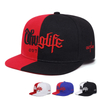 Custom New Embroidery Letter Two Color Snapback Cap Stylish Street Hip Hop Sports Hat