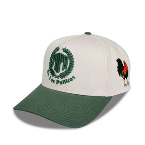 Custom Animal Embroidery Green Baseball Cap Fashion Vintage Outdoor Sport Hat for Unisex