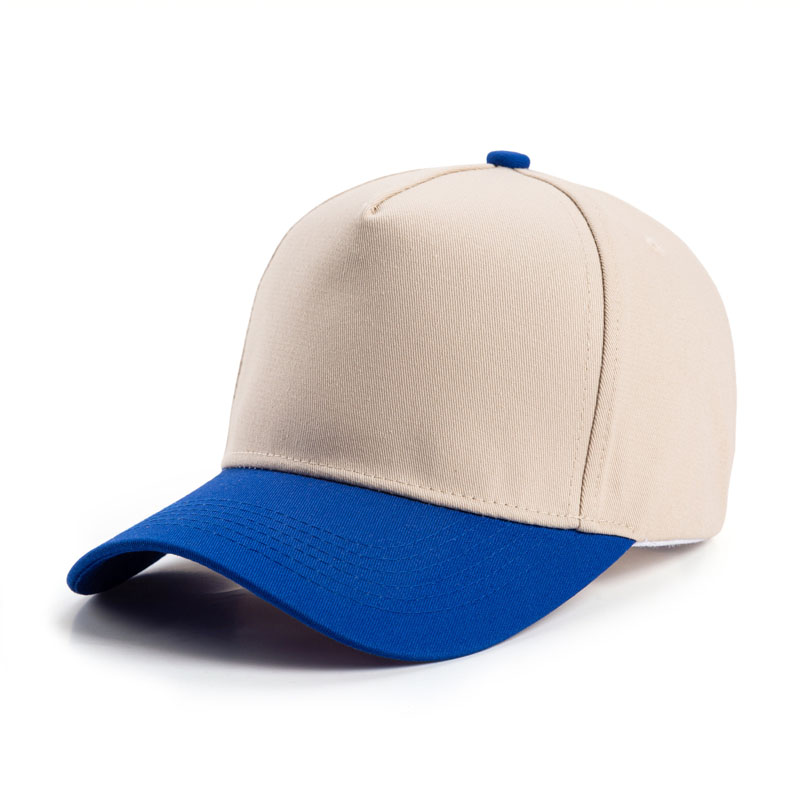 Wholesale 5 Panel Cotton White Baseball Cap Stylish Contrast Color Unisex Hat Gorras