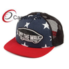 Custom New Embroidery 5 Panel Mesh Trucker Cap Fashion Leisure Sports Flat Brim Snapback Hat