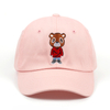 Custom Embroidery Bear Logo Organic Cotton New Dad Hat Black Lovely Leisure Sport Baseball Cap
