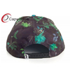 Custom Printed Plant Pattern Polyester Snapback Cap Fashion Hip Hop Summer Flat Brim Hat