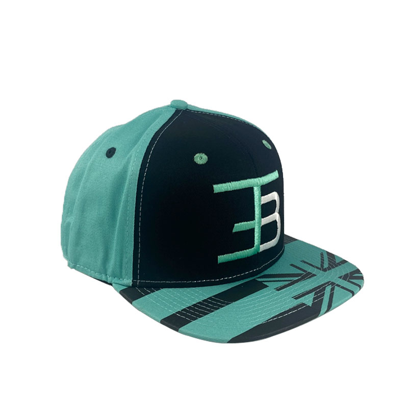 Factory Custom Logo Green 6 Panel Snapback Cap Wholesale Embroidery Printed Fashion Hip Hop Hat