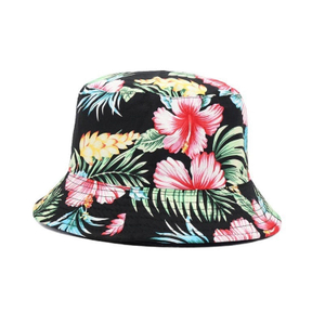 High Quality Stylish Floral Printed Cotton Bucket Hat Outdoor Sun Travel Climbing Fisherman Hats