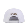 Custom Embroidery White 5 Panel Snapback Cap Simple Casual Travel Acrylic Flat Brim Baseball Hat