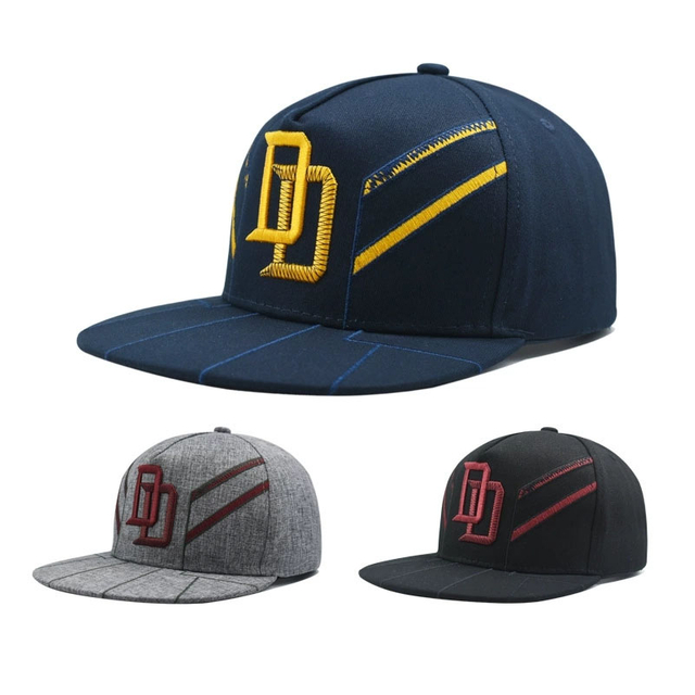 Custom 5 Panel Letter Embroidery Snapback Cap Unisex Personality Hip Hop Street Flat Brim Hat